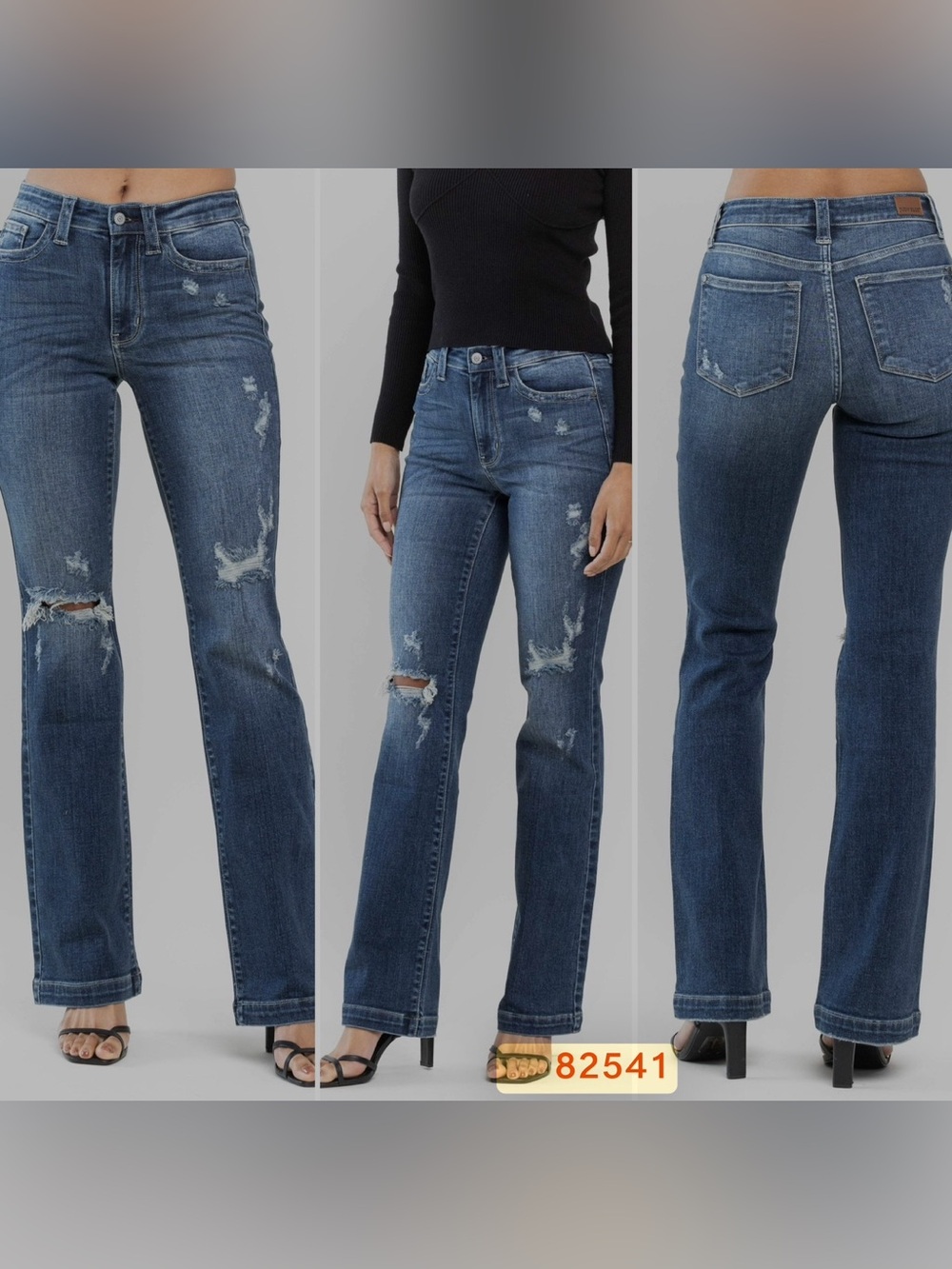 Judy blue Women’s boot cut mid rise Jeans - Dark Blue